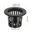 thumbnail image 2 of Uxcell Garden Slotted Mesh Cups Hydroponic Net Pots Plastic 4 Inch, Suitable for Planting, Black 15pcs, 2 of 5