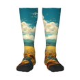 thumbnail image 1 of Balery Field Style Bicycle Young Sunflower Calcetines novedosos Calcetines deportivos Calcetines hasta la rodilla Calcetines de algodón Calcetines originales y geniales, 1 of 6