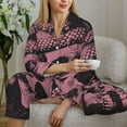 thumbnail image 6 of Wukai Skull and Snake Art Print Women's Pajama Set,PJ Set,Lounge Sets For Women Soft Long Sleeve Sleepwear Comfort and Style-XX-Large, 6 of 7