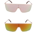 thumbnail image 1 of GFDYREE Oversized Flat Top Square VINTAGE RETRO SHIELD VISOR Style Aviator SUNGLASSES, 1 of 3