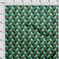 thumbnail image 3 of oneOone Cotton Silk Dark Green Fabric Geometric Sewing Craft Projects Fabric Prints By Yard 42 Inch Wide, 3 of 4