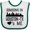 White and Green, variant on Inktastic Houston Texas Someone Loves Me Skyline Boys or Girls Baby Bib