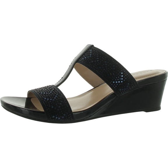 Bandolino Women's ILuvit2 Wedge Sandal, Luxe Navy 400, 6.5