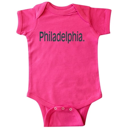 

Inktastic Philadelphia in Dark Blue Text Gift Baby Boy or Baby Girl Bodysuit