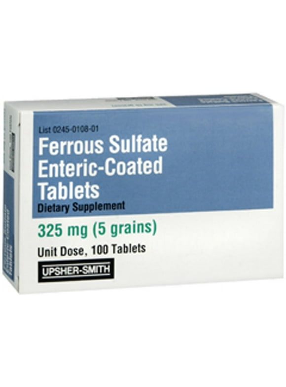 Upsher-Smith Ferrous Sulfate Enteric-Coated Tablets, 325 mg, 100 Count