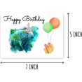 thumbnail image 2 of shiyou-Manatee Happy Birthday Card - Animal With Balloons Card - Manatee Birthday Card - Unique Bday Card - Manatee Keepsake, 2 of 4