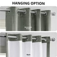 thumbnail image 5 of Half Price Drapes Signature Grommet Silver Grey Velvet Blackout Curtains(1 Panel), 50WX 84L, 5 of 11
