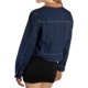 thumbnail image 4 of Jess por Meiko Chaquetas de Mujer de Manga Larga con Cuello, Chaqueta de Denim con Color Contrastante, S Azul Denim Oscuro / Marrón, 4 of 6