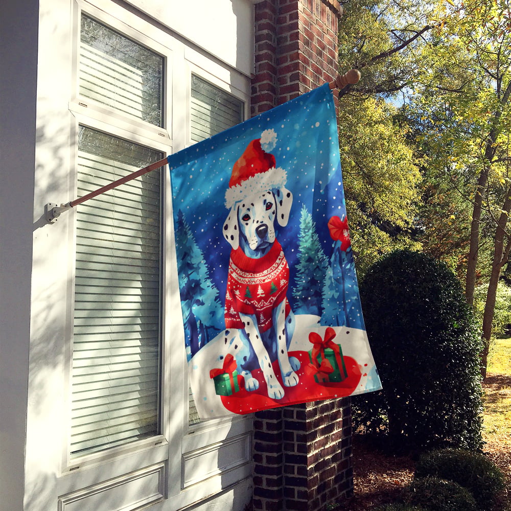 thumbnail image 2 of Dalmatian Christmas House Flag 28 in x 40 in, 2 of 7