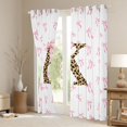 thumbnail image 3 of Erosebridal Ribbon Princess Bowknot Blackout Curtains Set of 2 (52x84 Each),First Letter K Window Curtains For Leopard Girl, 3 of 7