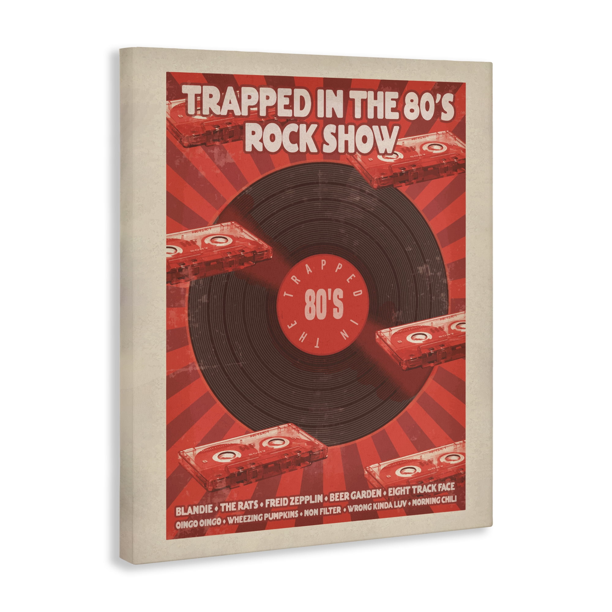 Stupell Industries Trapped in 80s Rock Show Canvas Wall Art, design by Old Red Truck
