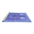 thumbnail image 2 of Ahgly Company Machine Washable Indoor Square Abstract Blue Modern Area Rugs, 7' Square, 2 of 4