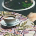 thumbnail image 3 of Ambesonne Abstract Floral Fitted Round Tablecloth, Retro Garden Bloom, 36"- 40" Diameter, Ivory and Multicolor, 3 of 5