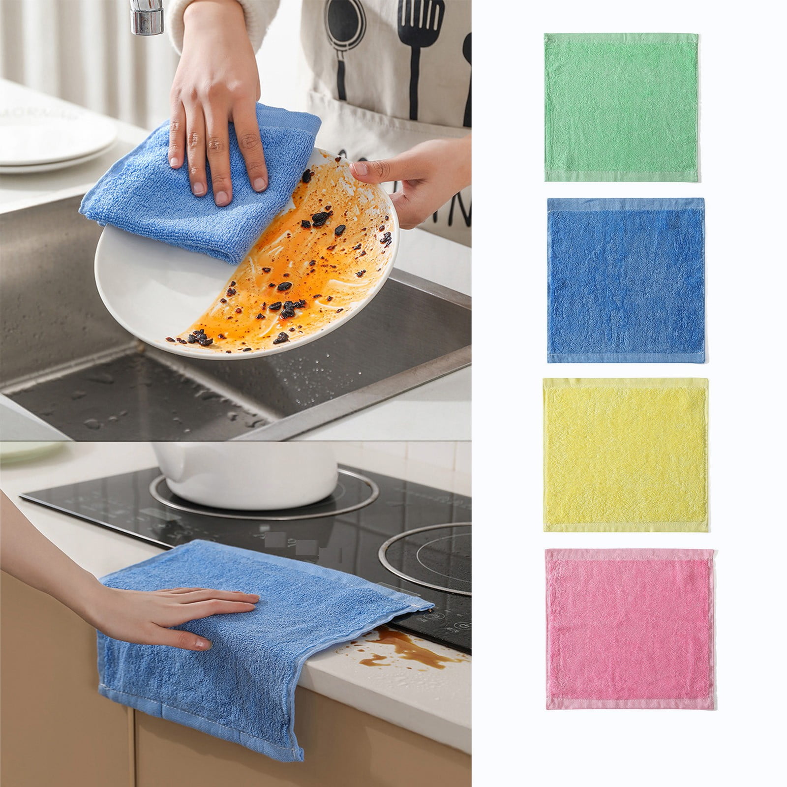 WNG Microfiber Cleaning Dish Cloths for Washing Dishes Dish Towels And  Dishcloths