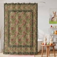 thumbnail image 6 of Shower Curtain Spring Flowers Shower Curtains for Bathroom Decor, Waterproof Polyester Shower Curtain Set with Hooks, Standard Size 72" x 72" Brown Vintage Floral Bird, 6 of 9