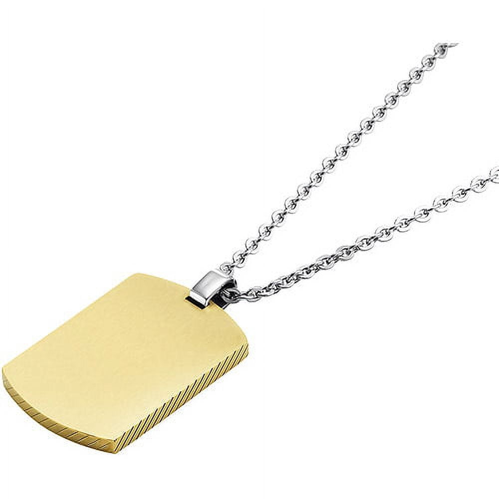 GTX Gold Stainless Steel Dog Tag, 22"