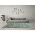 thumbnail image 3 of Ahgly Company Indoor Rectangle Abstract Light Blue Modern Area Rugs, 8' x 12', 3 of 4