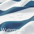 thumbnail image 4 of Blue and White Shower Curtain Stripe Fabric Shower Curtain for Bathroom Modern Striped Shower Curtain Spring Shower Curtain Set Waterproof in Bath 72x72 inches with Curtain Hooks, 4 of 6