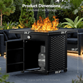 thumbnail image 3 of Philergo 28.2" Outdoor Propane Fire Pit Table with Lid, 62,000 BTU Gas Fire Pit for Patio Garden Party, 3 of 5