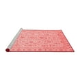 thumbnail image 2 of Ahgly Company Machine Washable Indoor Round Abstract Red Modern Area Rugs, 3' Round, 2 of 4