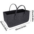 thumbnail image 5 of Felt Firewood Bag for Wood with Handles Gray Convenient Storage Basket, 5 of 5