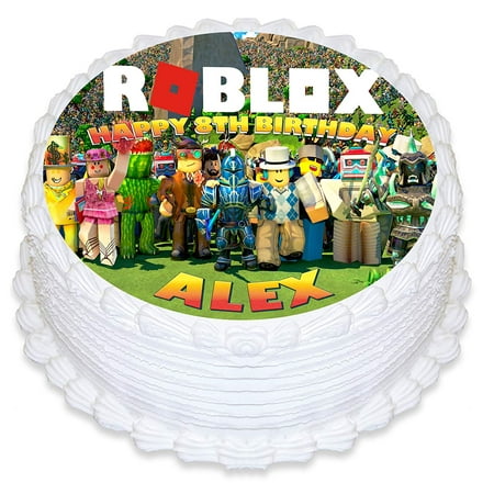 Roblox Edible Cake Image Topper Personalized Birthday Party 8 - roblox premium edible icing birthday party cake