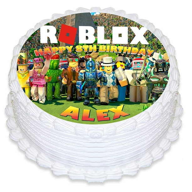 Roblox Edible Cake Image Topper Personalized Picture 8 Inches