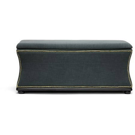 Liverpool Linen Modern Storage Ottoman and Bench