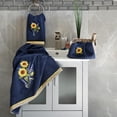 thumbnail image 2 of Linum Home Textiles 100% Turkish Cotton Girasol 3PC Embellished Towel Set, Blue, 2 of 8