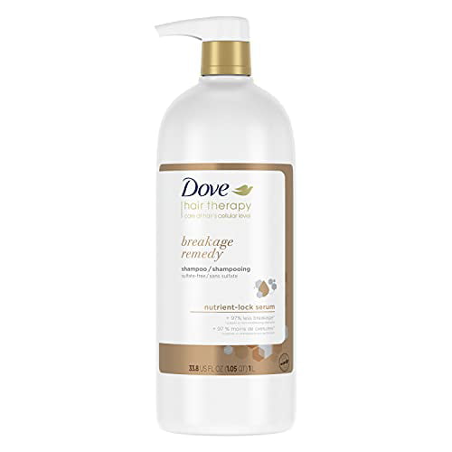 Dove Hair Therapy Shampoo for Damaged, Breakage Remedy with Nutrient-Lock  Serum,  Fl Oz 