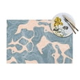 thumbnail image 4 of YFYANG Washable Heat-Resistant Placemats, 70% PVC/30% Polyester, Abstract Art Lines Texture Kitchen Table Mat, 12" x 18" 6 Piece, 4 of 6