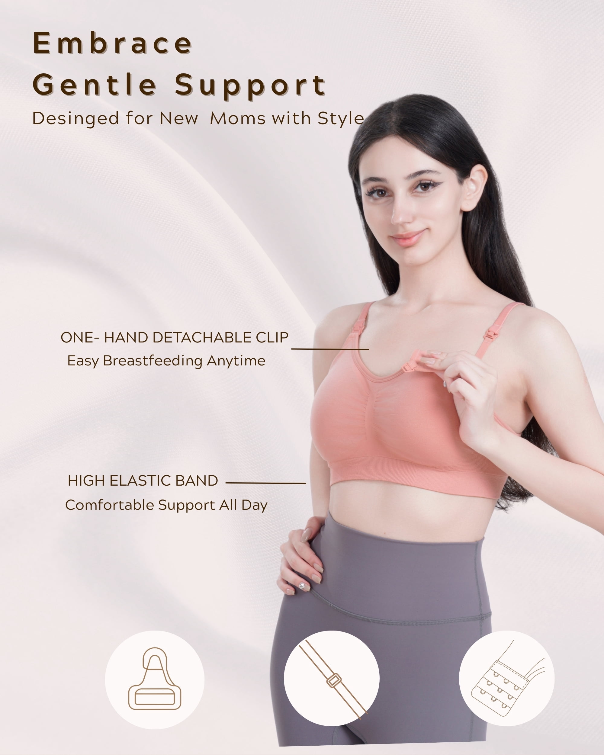 Under Control Women’s Adult Classic Fit Nursing Bra, 3 Pack Bras