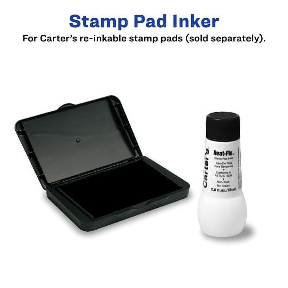 "Neat-Flo Stamp Pad Inker, 2 oz Bottle, Black | Bundle of 10 Each"