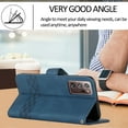 thumbnail image 3 of Allytech for Galaxy S22 Ultra 5G Case, Slim Folio Cover PU Leather Hard Plastic Bumper Shockproof Durable Defender Phone Case for Samsung Galaxy S22 Ultra 2022 - Blue, 3 of 3