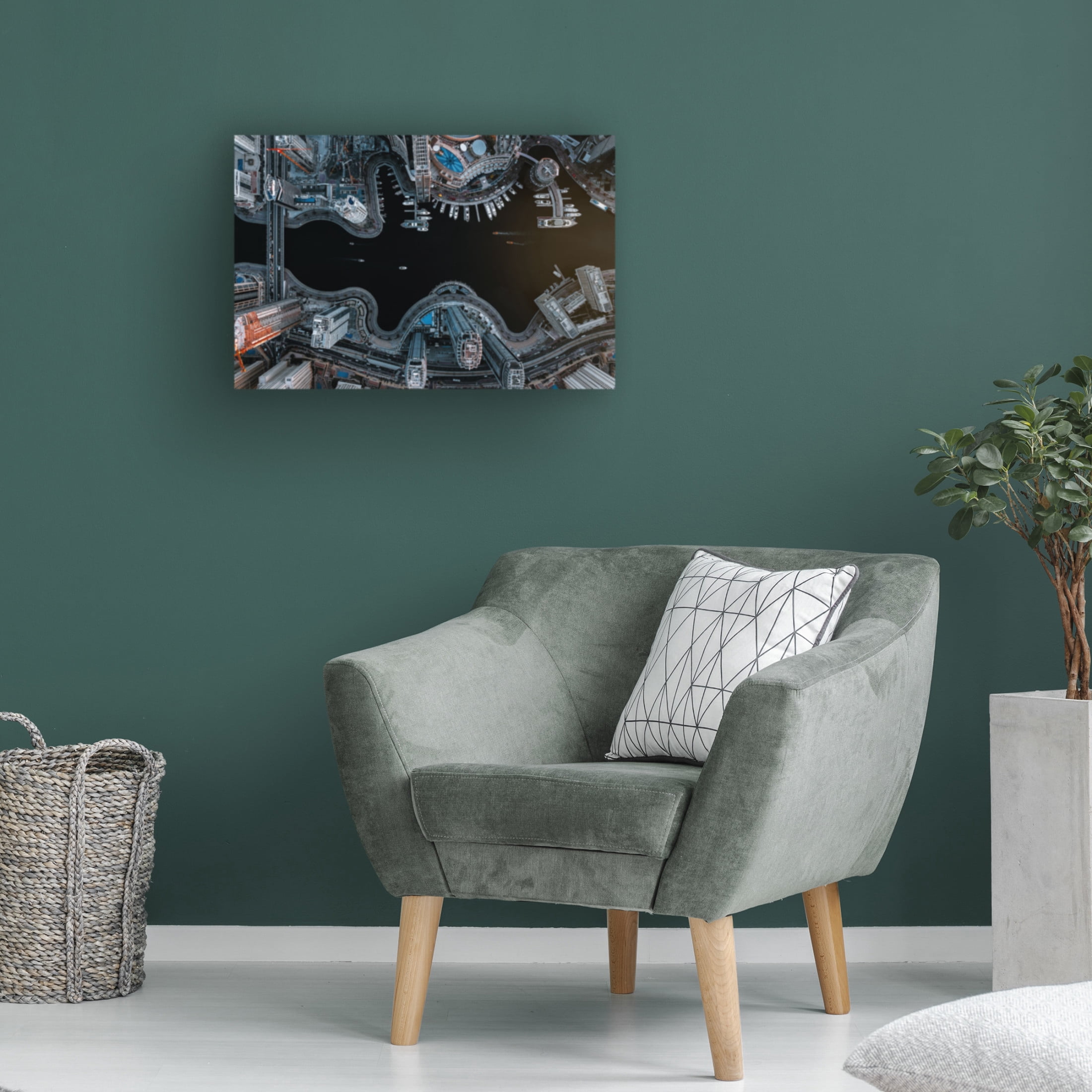 Canvas Wall Art - Carmine Chiriaco 'Dubai Marina 2' Wall Art for Living Room, Bedroom, or Office D?cor by Trademark Fine Art - 32 x 22 Inches