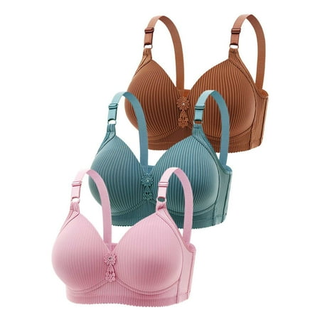 HYSYSB Sports Bras for Women balconette Bras for Women womens Bras No Underwire Full Support plus Size Everyday Bra strap Up Bras No Underwire Wireless Bras plus Size Sports Bra Coffee 52