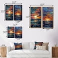 thumbnail image 4 of Designart "Coastal Sunset Contemplation with Cloudy Sky and Wild Waves II" Beach Framed Wall Art Set Of 2 - Coastal Yellow Frame Gallery Set For Office Decor, 4 of 6