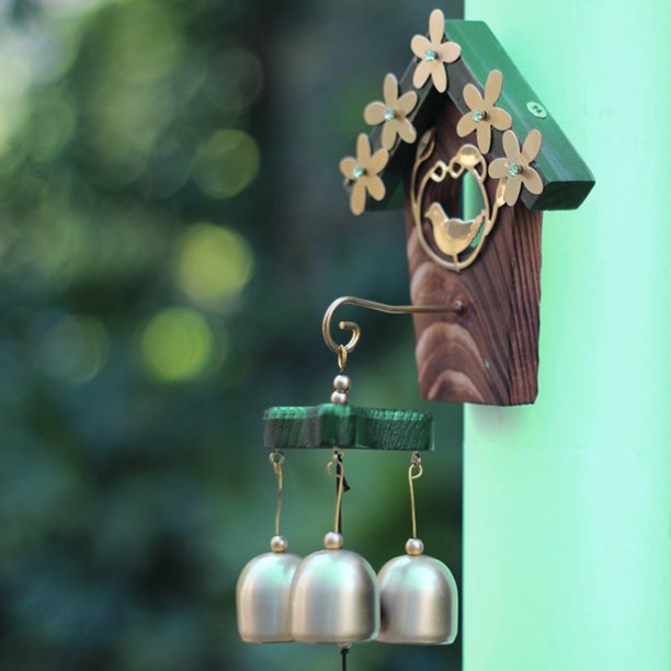 Gwong Decoración hogareña Viento Chime Vintage 3 Bells Cobre Aire Libreamenta Windchimes Bell Para Hogar Gwong 21064826