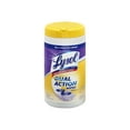 thumbnail image 1 of Lysol DUAL ACTION - Lingettes Désinfectantes - Fibre Non Tissée - 75 Feuilles - Blanc, Violet, 1 of 1