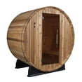 thumbnail image 1 of Almost Heaven Salem 2-Person Barrel Sauna in Rustic Cedar, 6 ft x 4ft, 1 of 9