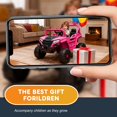 thumbnail image 6 of 12V Powered Ride on Car UTV, Kids Ride on Toys for Toddlers Ages 3-5, Ride on Vehicles with Remote Control, Bluetooth, Music, 4 Wheels Suspension, Electric Cars for Kids Boys Girls, Pink, 6 of 12