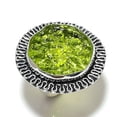 thumbnail image 2 of Natural Moldavite Quartz Gemstone 925 Sterling Silver Gift Ring Size 9, 2 of 2