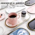 thumbnail image 3 of 2X Silicone Oval Ashtray Mold Coaster Epoxy Resin Mold DIY Jewelry Tray Tray, for Craft Jewelry, 3 of 7