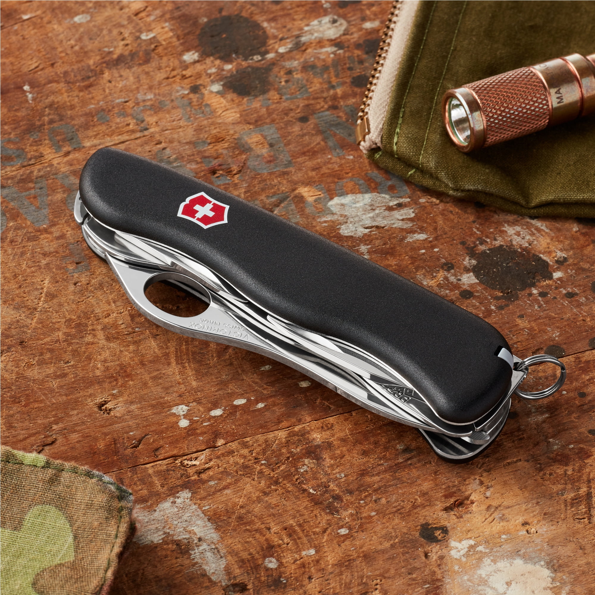 Victorinox One Hand Trekker 12 Function Black Pocket Knife Walmart