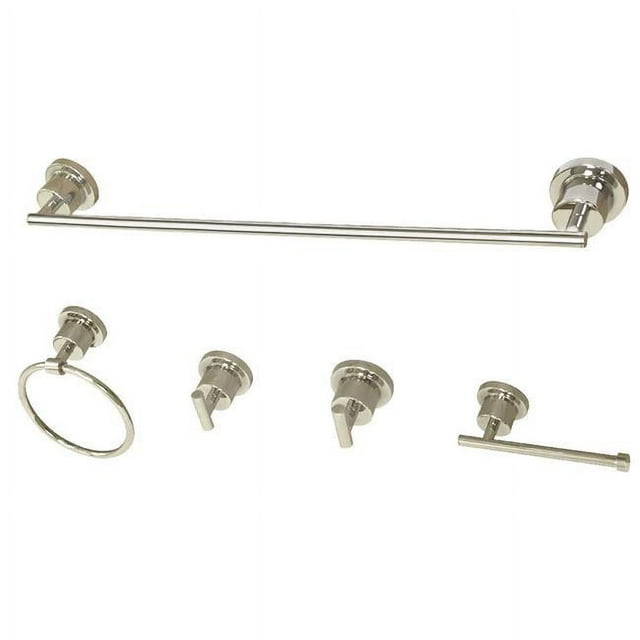 Kingston Brass BAH82134478PN Modern Concord 5 Piece Bathroom Accessory Set, Polished Nickel