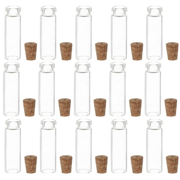 LOLIPPYY 24Pcs Mini Glass Jars With Lids Clear Glass Bottles For Message Storage And DIY Crafts