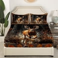 thumbnail image 3 of Tree Camouflage Deer Sheets - 4 Piece Camo Branches Rustic Deer Sheet Set - Deer Hunting Bed Sheets Set Boys Running Deer Hunting Cabin Lodge Bed Set (Queen Size), 3 of 6