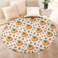 thumbnail image 4 of Happy Thanksgiving Day Round Blanket,Comfortable Soft Flannel Throw Blanket,All Season,Warm Lightweight Blankets for Sofa Bed Couch Living Room Chair 47"x47", 4 of 5