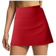 thumbnail image 2 of SXcggal Women's Double Layered Pleats Tennis Skirts For Women High Waisted Skirt With Pockets Workout Skort For Summer Casual Sports Skirts Slim Fit Stylish Beautiful Comfortable Women's Shorts, 2 of 8