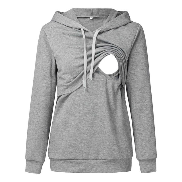 Heliisoer Hauts pour Femmes Enceintes Allaitement Maternité Long Blouse Décontractée